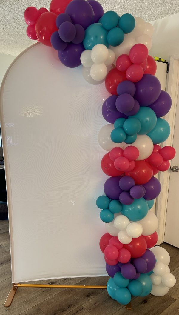 Balloon Chiara Board by Boom Balloon Los Angeles, a 6.6-foot customizable event backdrop with balloons and personalized signage